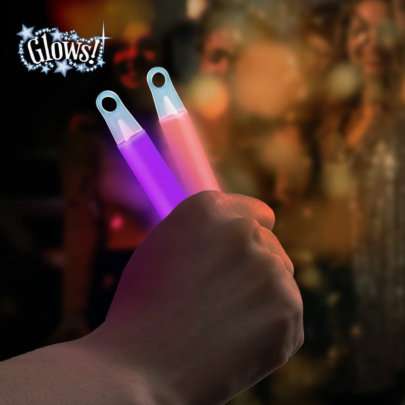 Glow Fever Glow Sticks Bulk 100ct Premium Glow In The Dark Light Up with Lanyards, For Party Supplies, Party Favors, Birthday, Halloween, Super Bright, Lasts Up to 12 hrs - Image 3